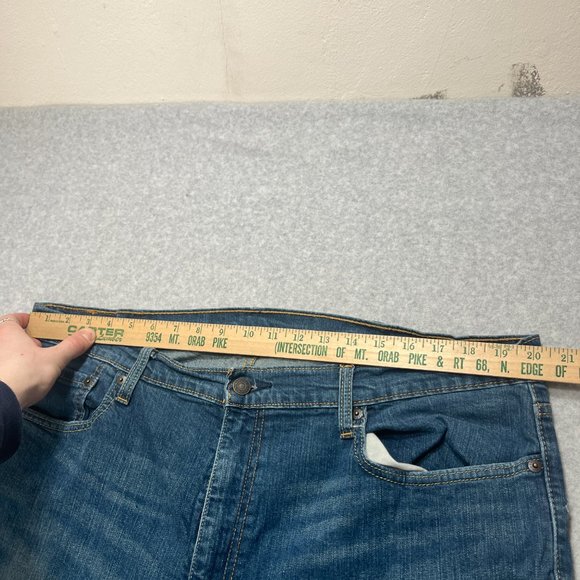 Levis Jeans Mens 40x30 Blue 559 Relaxed Straight Cotton Blend Denim (Meas 40x29) - Picture 3 of 10